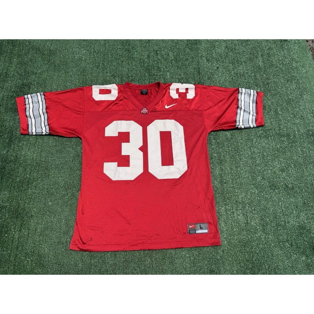 Vintage 2000s Nike Ohio State Buckeyes Football Jersey Red Size Large #30